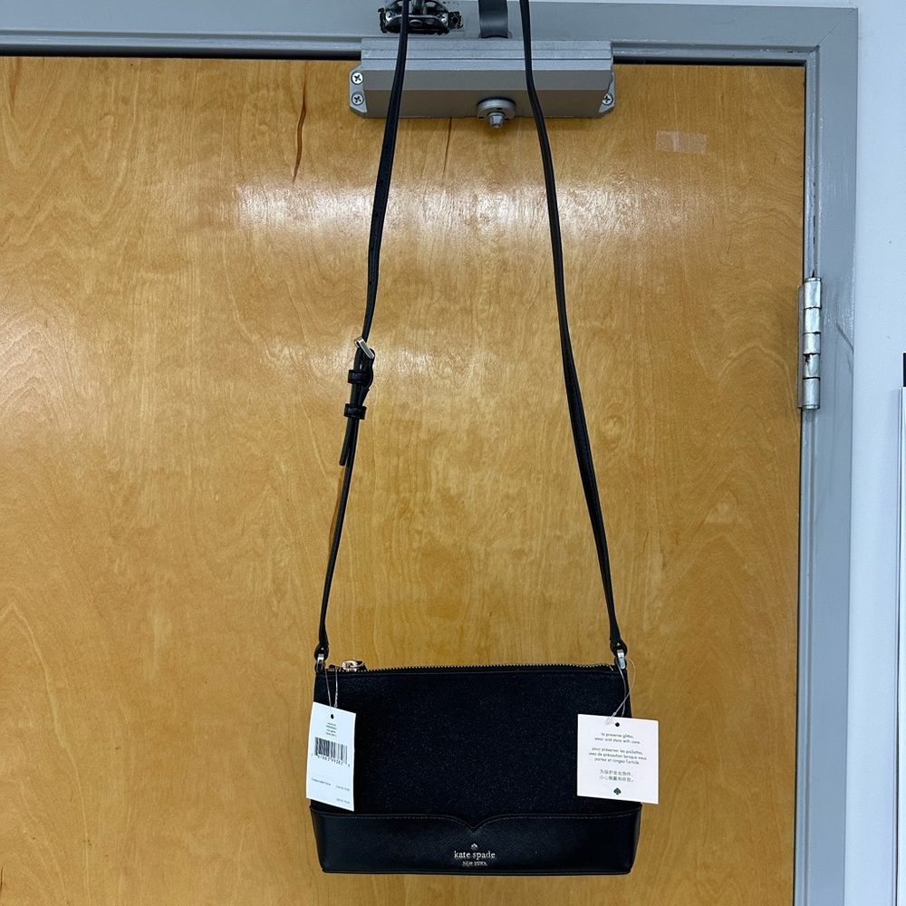 Kate Spade Black Crossbody Bag with Gold Hardware